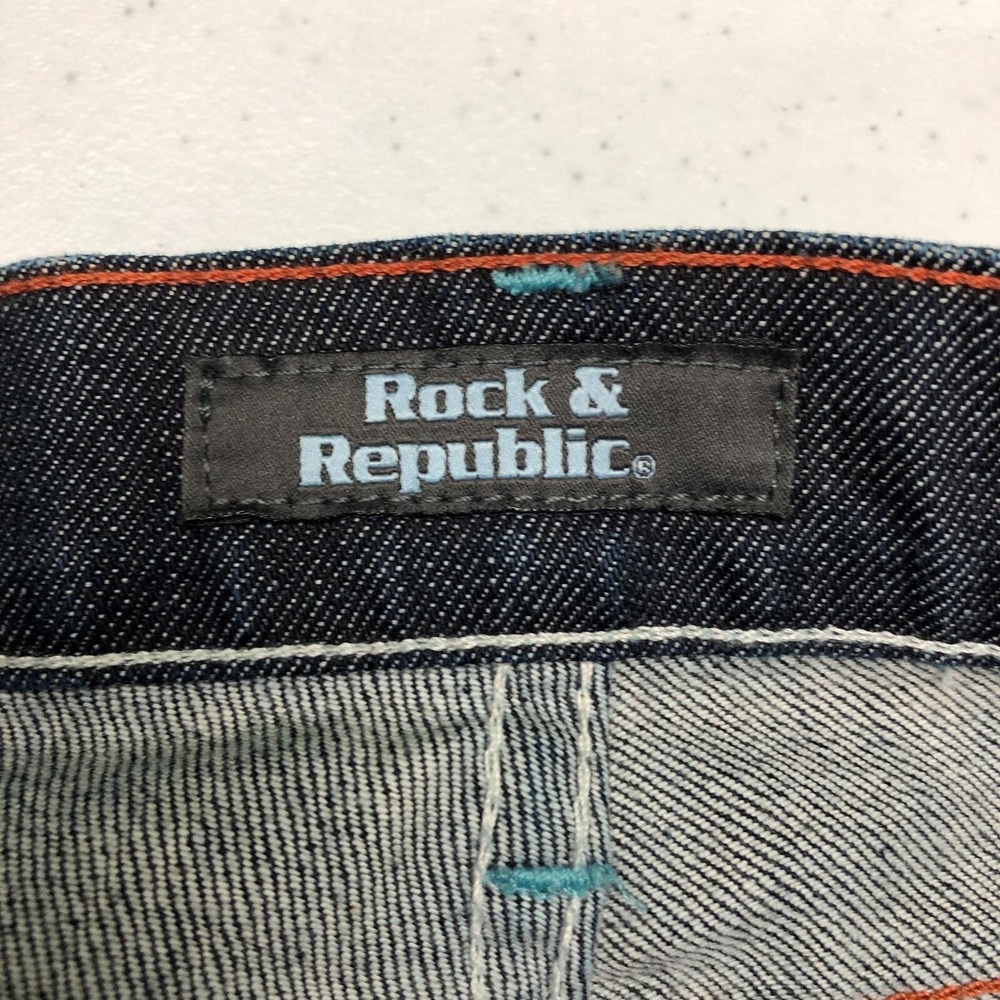 Rock & Republic Kurt Jeans Womens 26 Blue Low Rise Slim Bootcut Stretch 26x32 - Picture 4 of 16